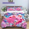 Sonic the Hedgehog Pattern Bedding Quilt Set  Home Decoration  Gift (1 * duvet cover + 2 * pillowcase  without core)