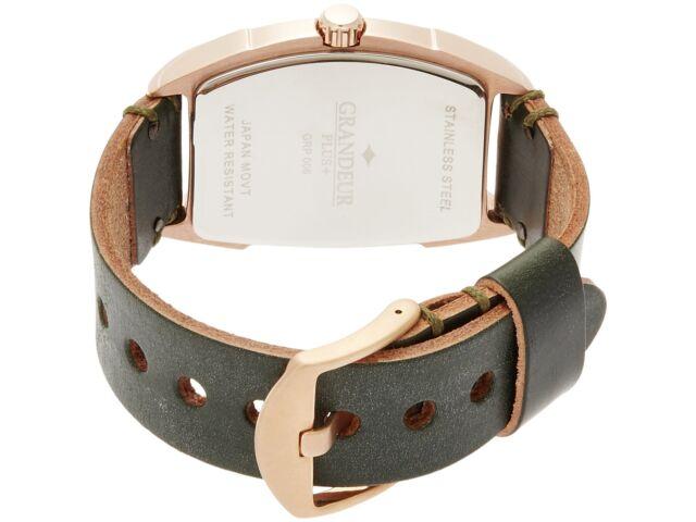 GRANDEUR PLUS Watch GRP006P1 Мужские часы с зеленым кожаным ремешком и корпусом из нержавеющей стали НОВЫЕ