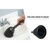 Rugged Sink and Drain Plunger | for Kitchen Sink, Bathroom Sink, Shower and Bathtub, Large Bellows for Commercial and Residential Use, Sewer Unclog