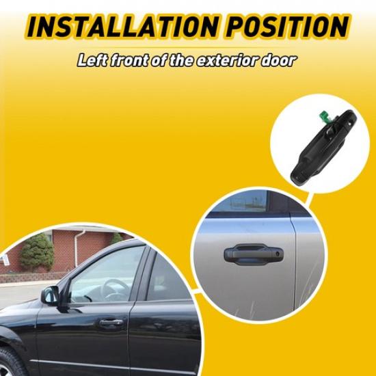 Left Front Driver Side Black Exterior Door Handle For Kia 2003-2006 Sorento LX V