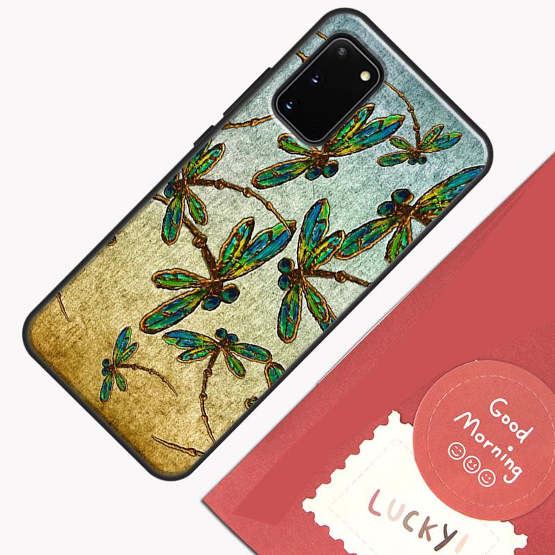 Чехол 'Стрекоза' для Samsung Galaxy S22 S21 S23 Ultra Note 20 S8 S9 S10 Note 10 Plus S20 FE Задняя крышка