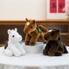 Plush Realistic Horse Stuffed Toy Simulation Horse Horned Sheep Plush Toys Birthday Gift