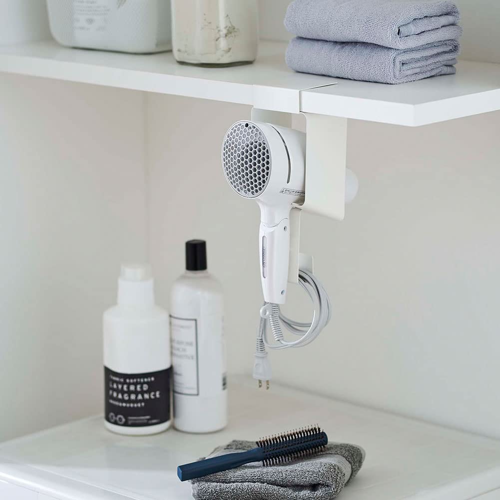 Yamazaki Jitsugyo 5659 Подпольная сушилка для белья Держатель для сушки белья, белый, прибл.. W10.8XD8XH27см Башня, Хранение, Держатель, Раковина,