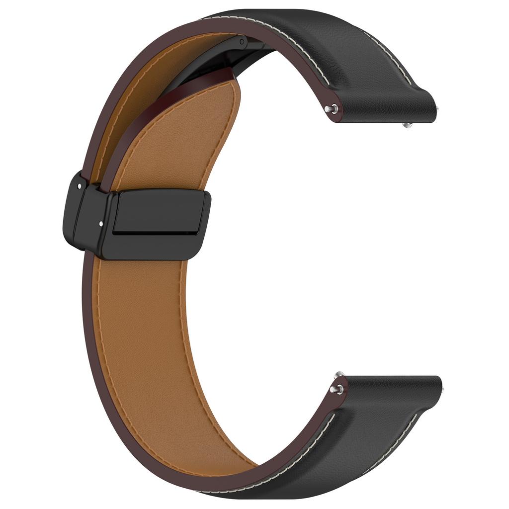 Watch Strap for Samsung Galaxy Watch3 45mm/Watch 46mm/Huawei Watch 4 ,22mm Genuine Cow Leather Band with Folding Buckle