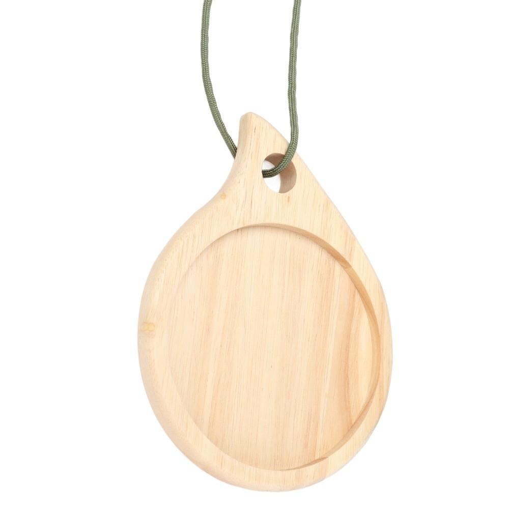Khaki Serving Board Small Round Wooden Cutting Compact Wooden Mat Picnic