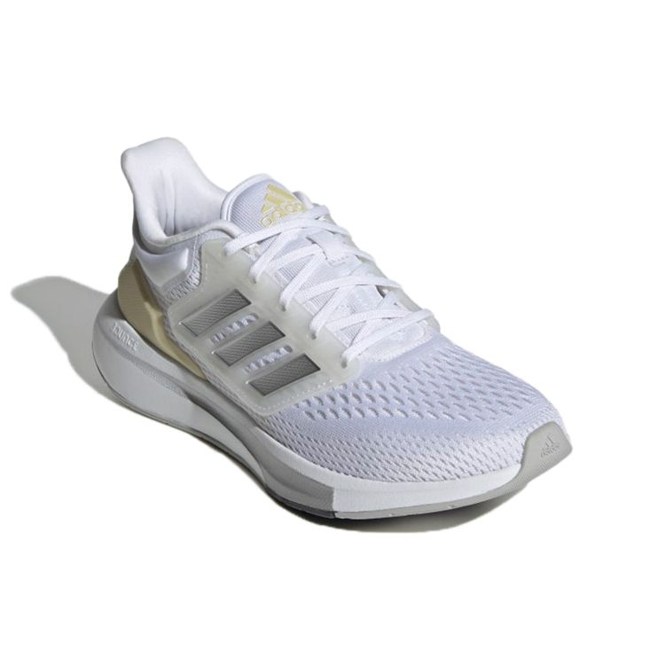 Adidas EQ21 Run White Sandy Beige Metallic Женские кроссовки Cloud-White Matte-Silver GZ0591