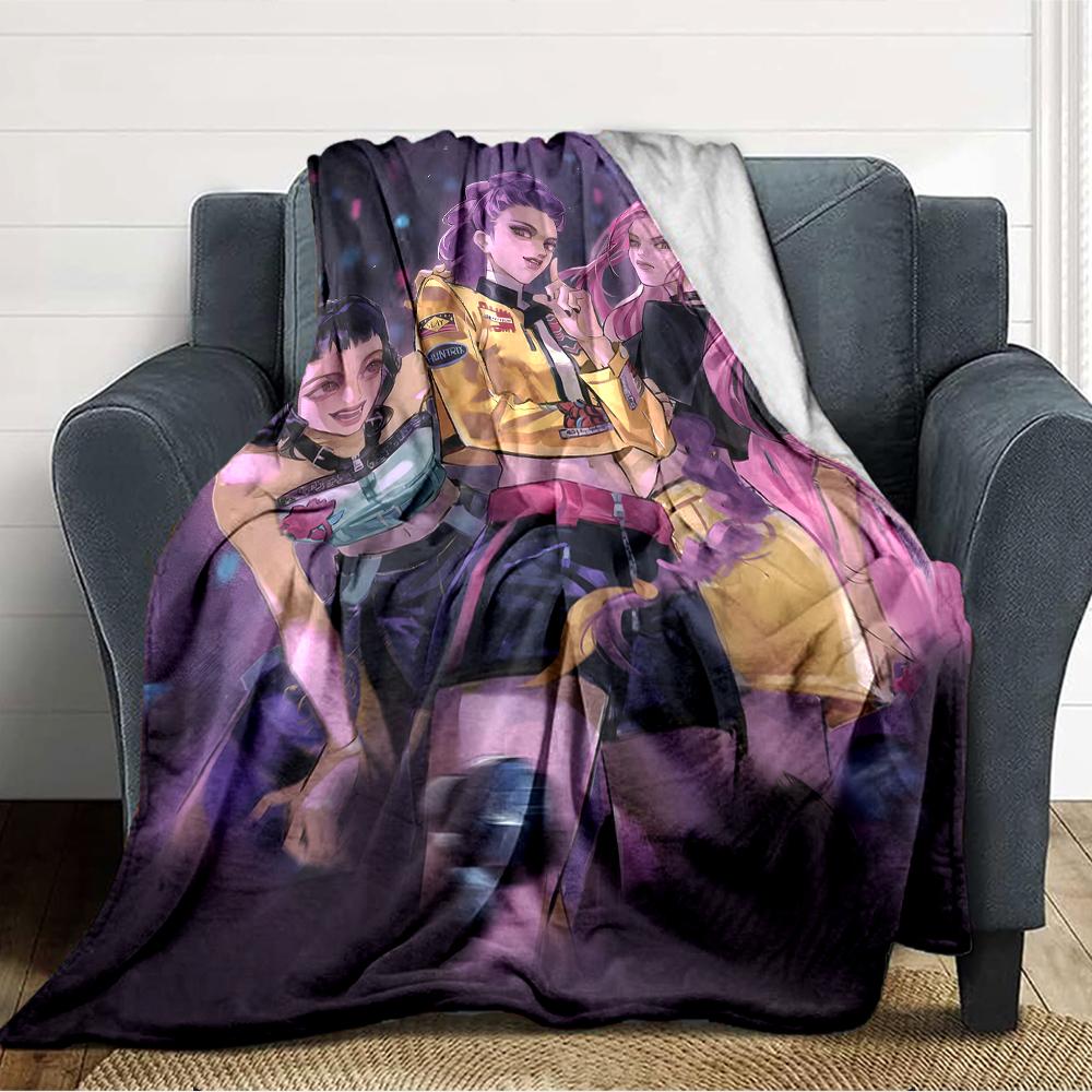 1pc KPop Demon Hunters9 Blanket, Gift, for Men and Women, Soft Blanket, Good for Sofa Bed Couch Travel, Lightweight Flannel Blanket