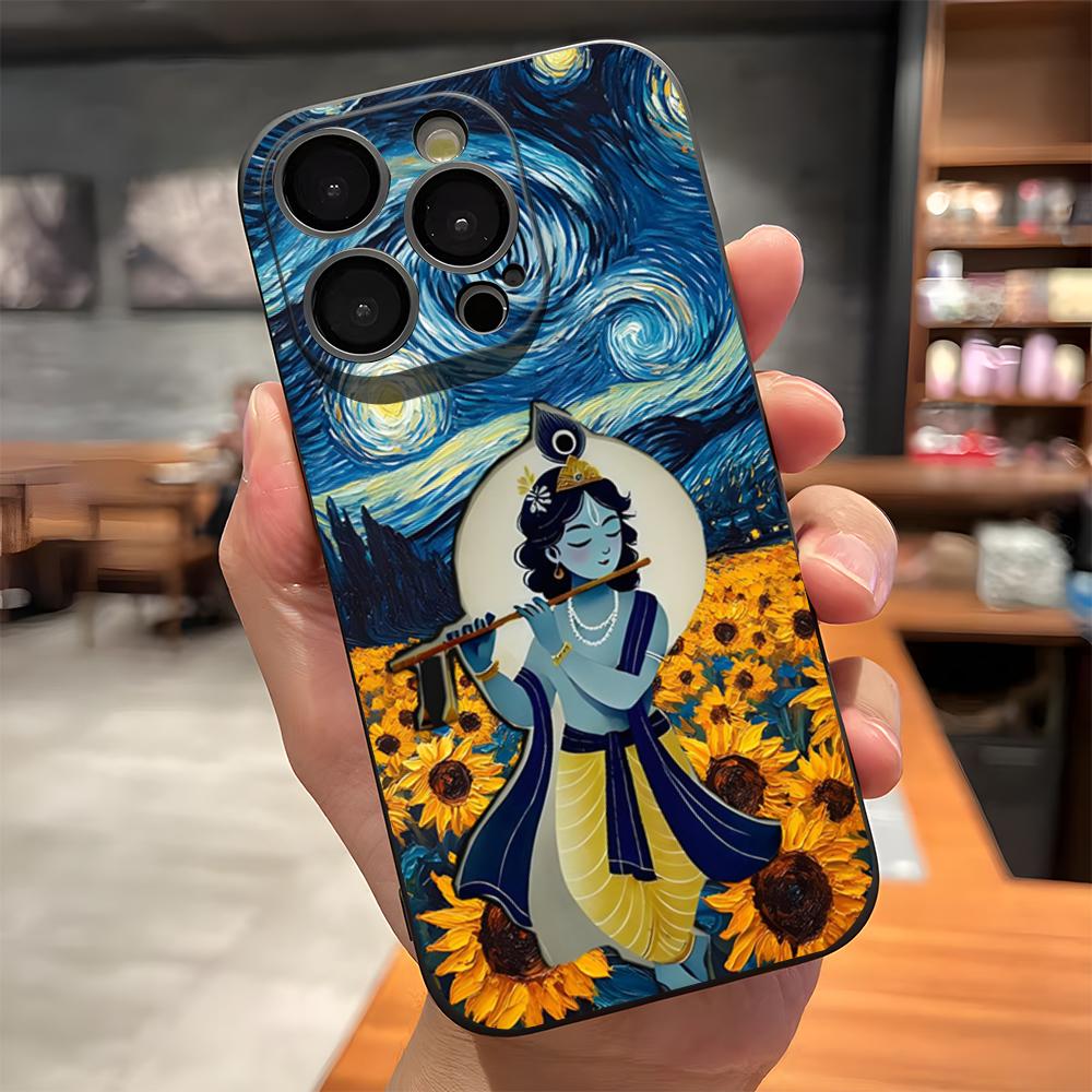 Indian God Lord Krishna Phone Case For IPhone 17 Pro Max 15 Pro 16 14 Plus 12 13 Mini 11 Pro Shockproof Soft Cover