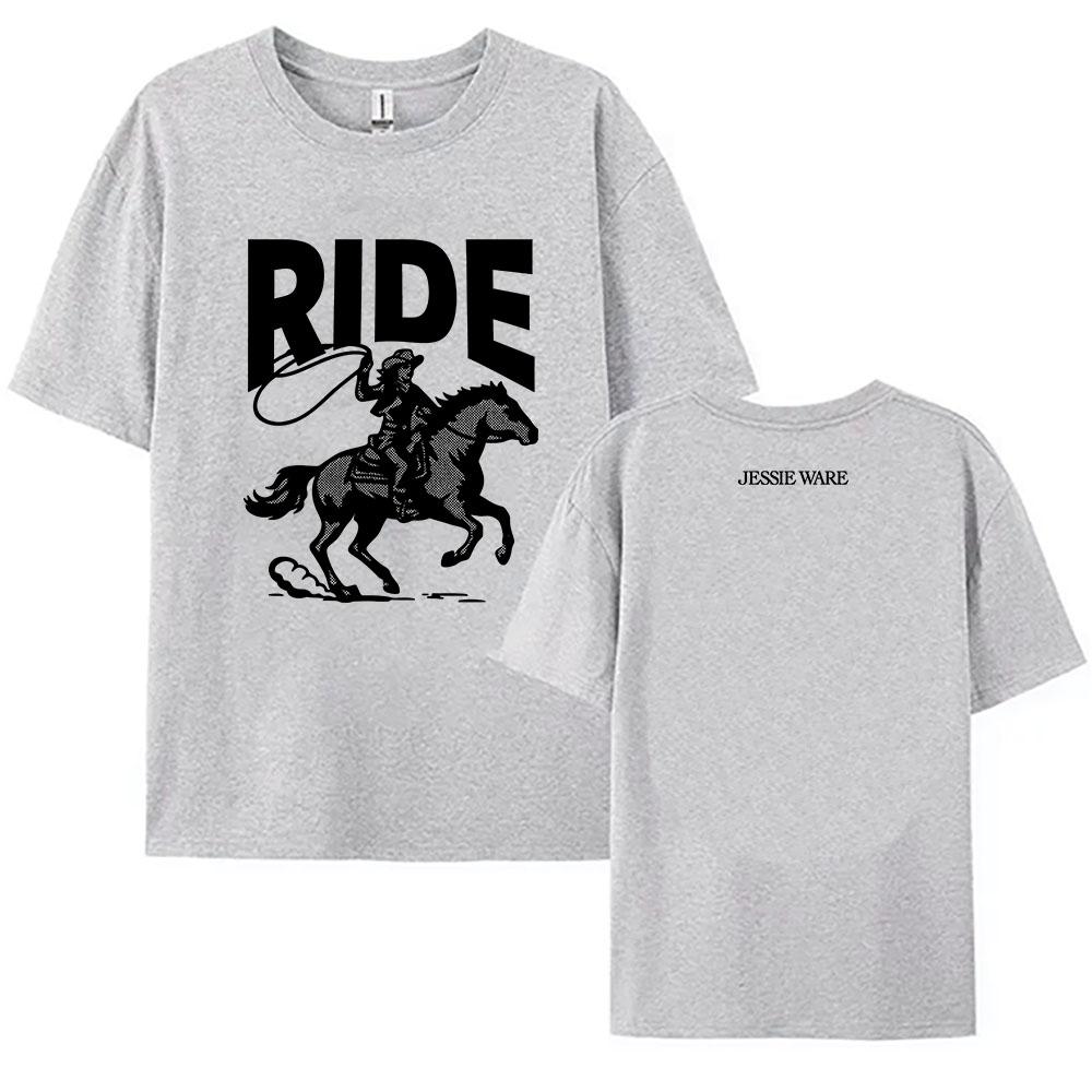 Women Clothing Jessie Ware Ride T-shirt Summer Short Sleeve Loose Unisex Tshirts Design Graphic Printing Merch Cotton Soft Tees