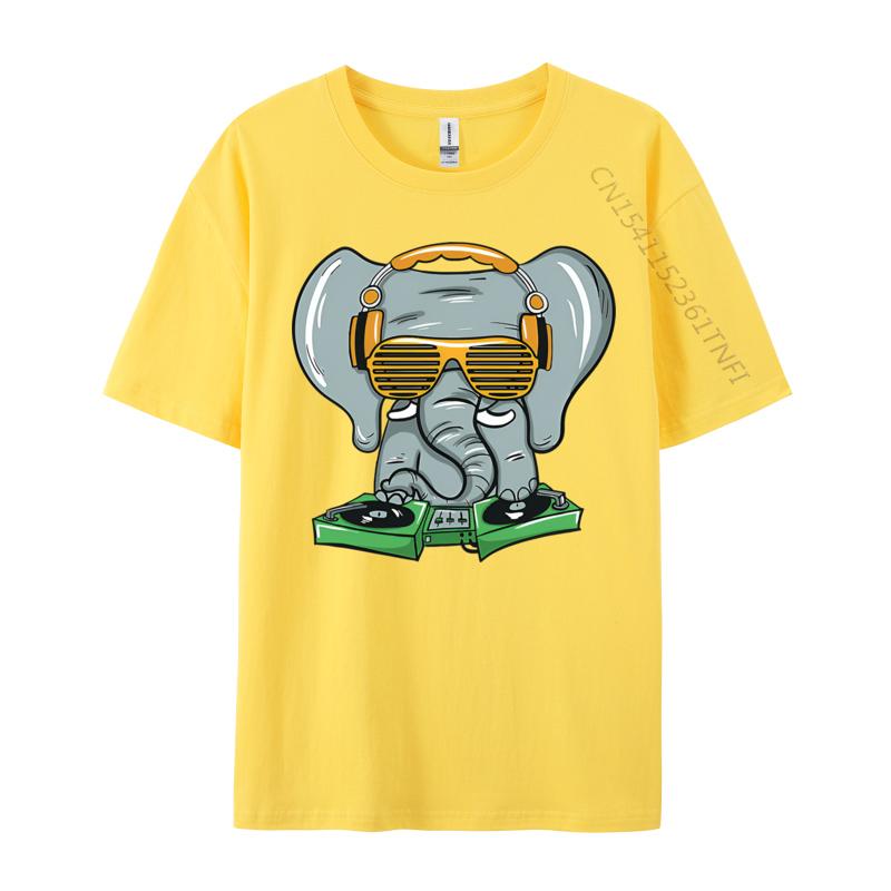 Unisex Tshirt Dj Elephant House Tshirts Vintage Tee Shirts Unisex ONeck Pure Cotton Tshirts Unisex Oversized Tops