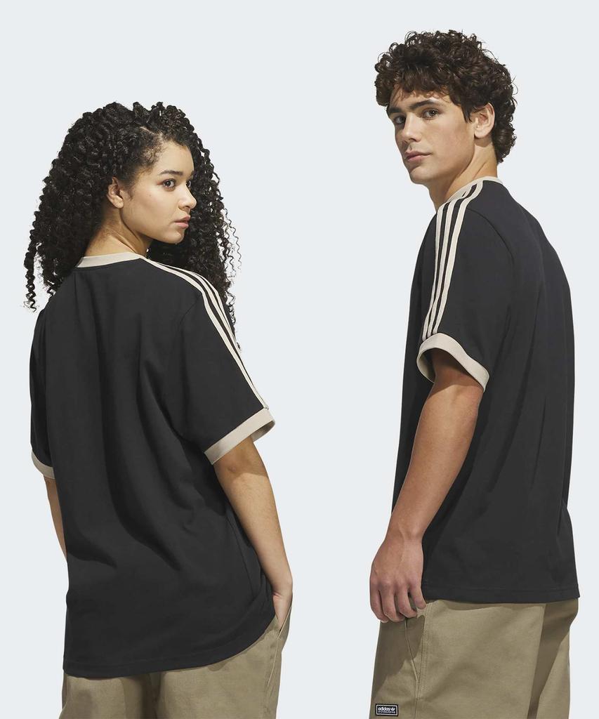 adidas Футболка с контрастными рукавами Skateboarder - Черная:Хаки / Ks4343