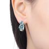 Серьги-кольца из серебра S925 с сине-зеленой стрекозой, женские украшения, модные подарки на годовщину