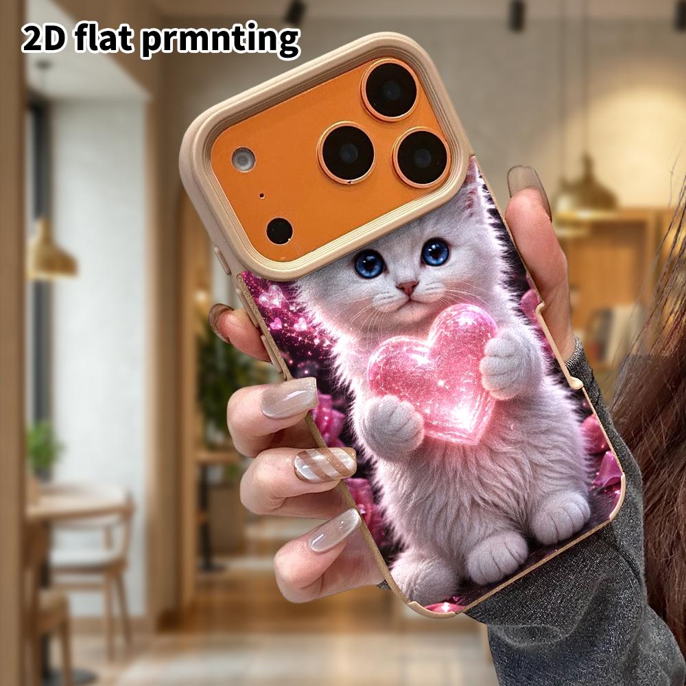 Чехол для телефона: Кожаная 2D Плоская Защитная Крышка для Samsung Galaxy A34 A35 M05 M06 S20 S22 S21 FE Plus 5G, Милый Маленький Белый Кот, Подарок на Рождество и Хэллоуин