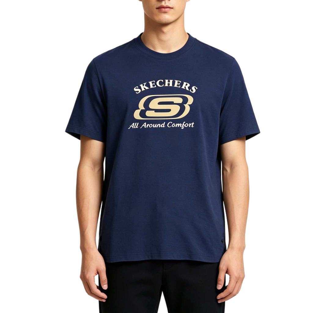 Skechers Однотонная дышащая футболка с круглым вырезом, унисекс, топ L226U106-00DU