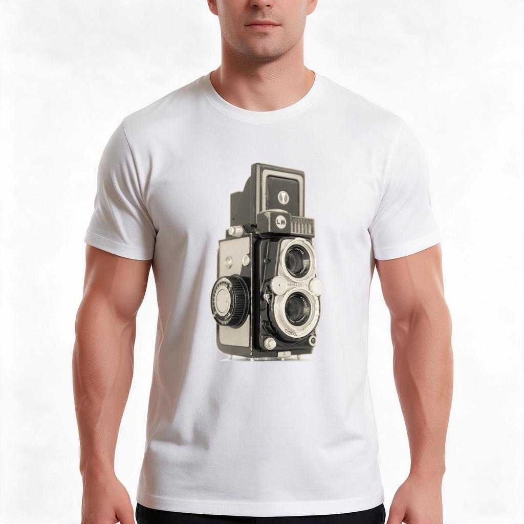 Yashica 44 Tshirt Summer Casual Cotton Tee Oversized Streetwear Tops Vintage Graphic Print Loose Fit Short Sleeve