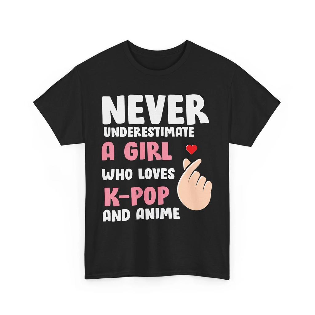 Manga Anime T-Shirt | Never underestimate a girl who loves K-pop and anime tee