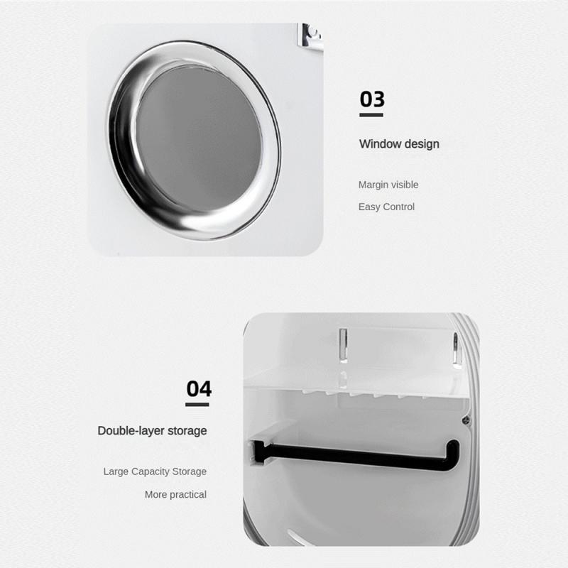 Toilet Paper Container Holder Tissue Box Wall Mounted Bathroom Organizer Accessories Drawer Roll Paper Shelf Luxury Storage Box