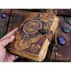 Leather Journal With Spell Eye Journal Hocus-pocus Book Of Shadows Antique Deckle Pepar Leather Grimoire Journal Sketchbook