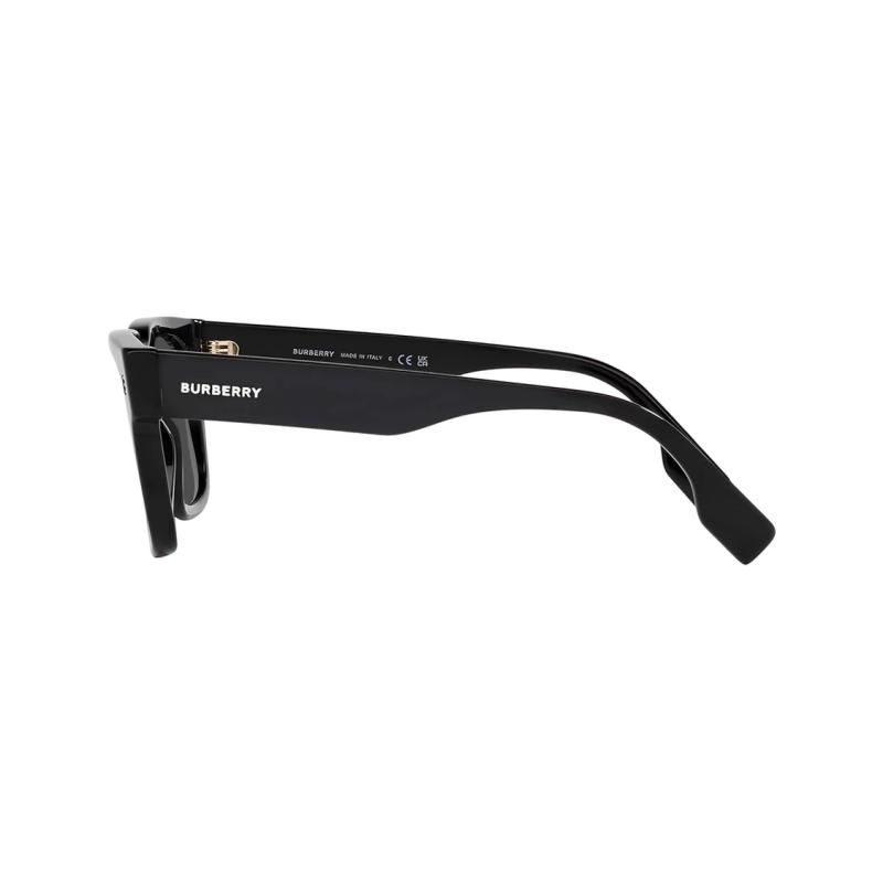 Burberry Temples Logo Print Acetate Irregular Sunglasses Men's Black