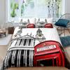 Big Ben Comforter Cover Boys Famous Telephone Booth Bedding Set For Teens Retro London Cityscape Duvet Cover Set With Pillowcase