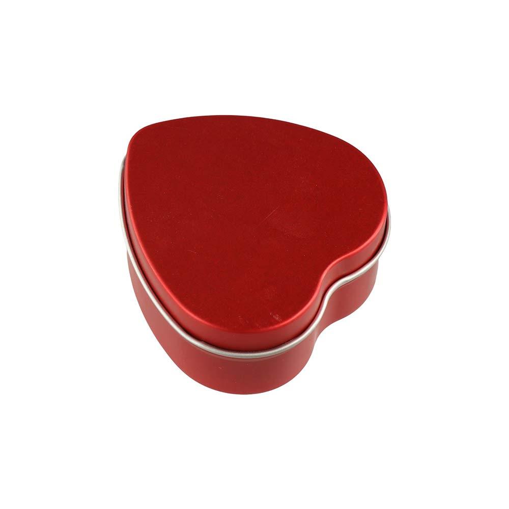 Empty Heart Shape Tins Silver/Red/Pink Jewelry Box Multifunctional Heart Metal Box for Candle