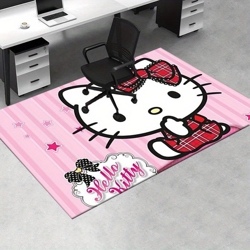 1 шт. Sanrio Hello Kitty Ковер для офиса с принтом русалки Прямоугольный коврик под стол, Идеальный декор для гостиной, спальни, кухни, Нескользящий пол