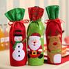 Colorful Snowman Santa Claus Champagne Package Dinner Table Decor Christmas Wine Bottle Cover Bag