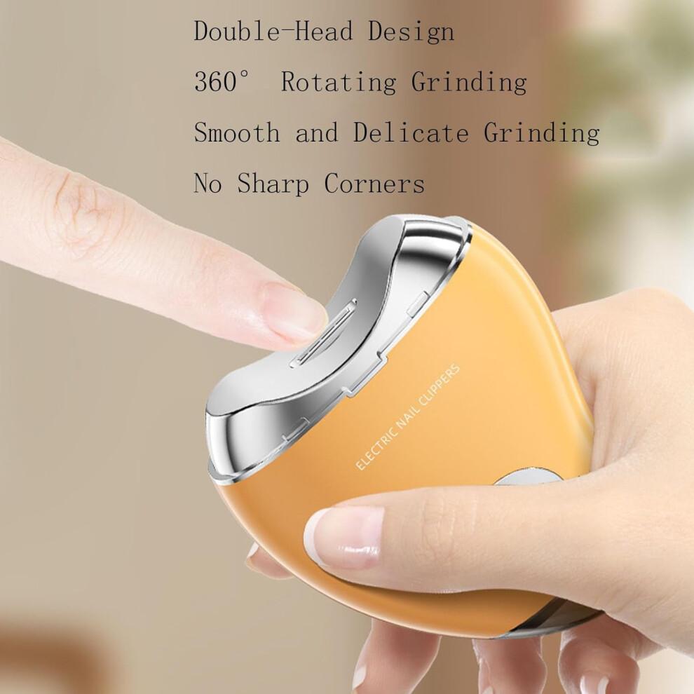 2024 New Electric Nail Clipper with 3 Speeds, 2 in 1 Trimming & Polishing, Automatic Grinding Nail Clipper (White)