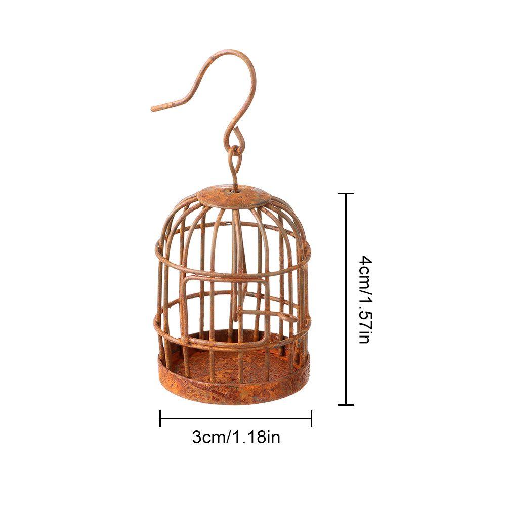 1:6 1:12 Doll House Home Decoration DIY Micro Landscape Bird Cage Iron Metal