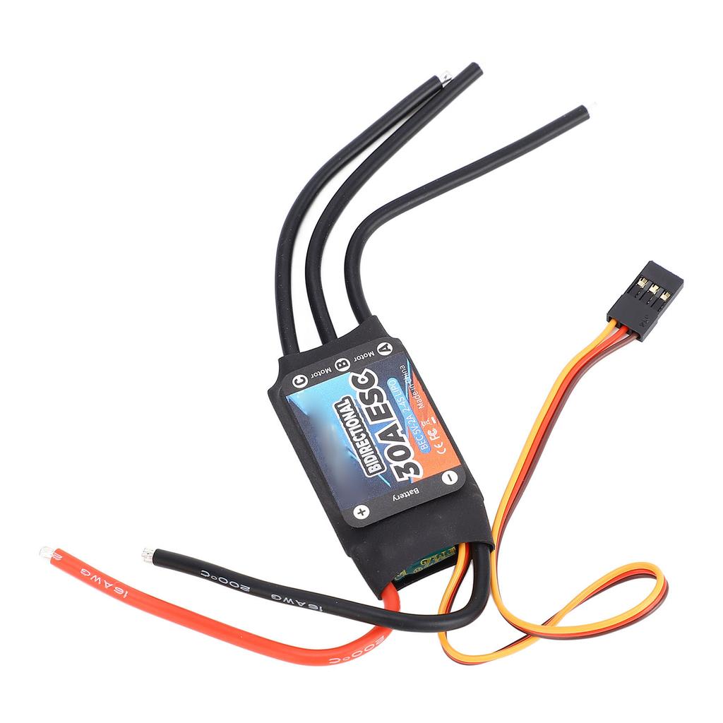 GTSKYTENRC Bidirectional 30A Brushless ESC Electric Speed Controller for RC Car Boat Underwater Propeller