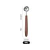 Walnut Wood Handle Measuring Spoons 304 Stainless Steel Ice Cream Scoop Coffee Spoon  Restaurant