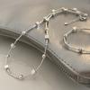 Серебряная бусина 925 пробы Геометрическое ожерелье для женщин Девушек Корейский дизайн Универсальный Чокер Украшения Прямая поставка