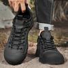 Модные уличные мужские походные ботинки с противоскользящей подошвой, роскошные мужские ботинки для отдыха и альпинизма, из натуральной кожи, с толстой подошвой, модные мужские кроссовки для бега