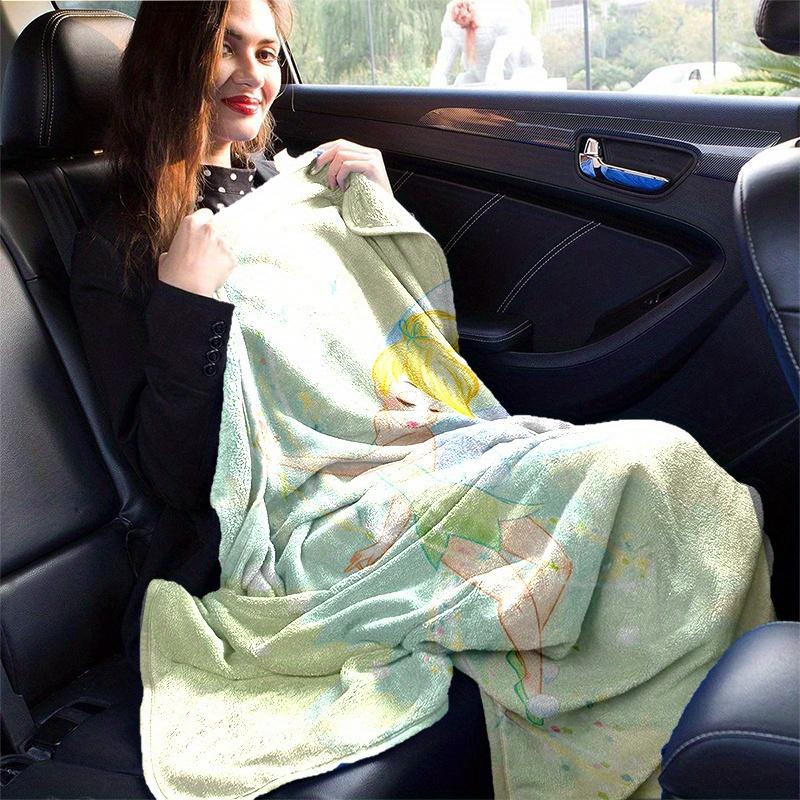 1pc, Tinker Bell Home Decor Blanket: Cozy Flannel Throw for Bedroom, Living Room, Travel, Camping, Car