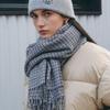 NICK&NICOLE NICOLE MILD CHECK MUFFLER_BLACK