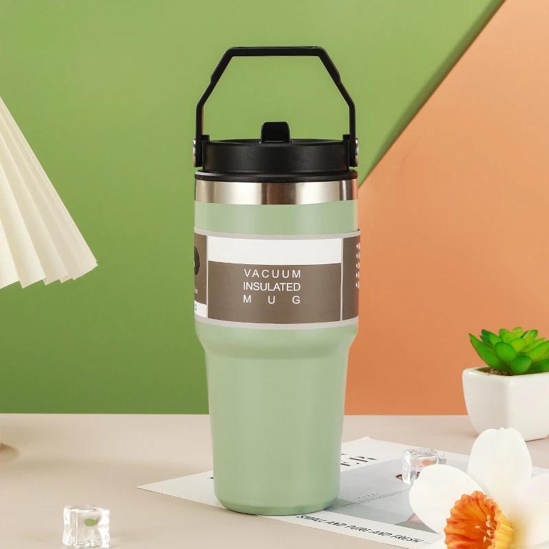Portable Thermal Coffee Cup To Carry High Capacity Mug Thermos for Hot Coffee Gym Water Bottle Stainless Steel Insulated Tumbler