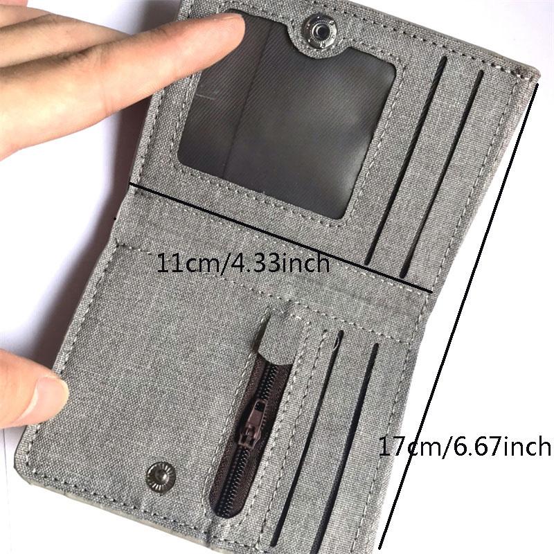 Мужской модный холщовый кошелек, короткий кошелек, чехол для кредитных карт, сумка, держатель для карт, кошелек, сумка для денег, держатель для банков