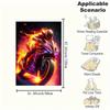 "Flaming Speed: Neon Motorcycle Art Print"Blanket Flannel Throw Blanket for Sofa, Bed, Travel, Camping, Office, Couch, Chair, And Bed Gift f