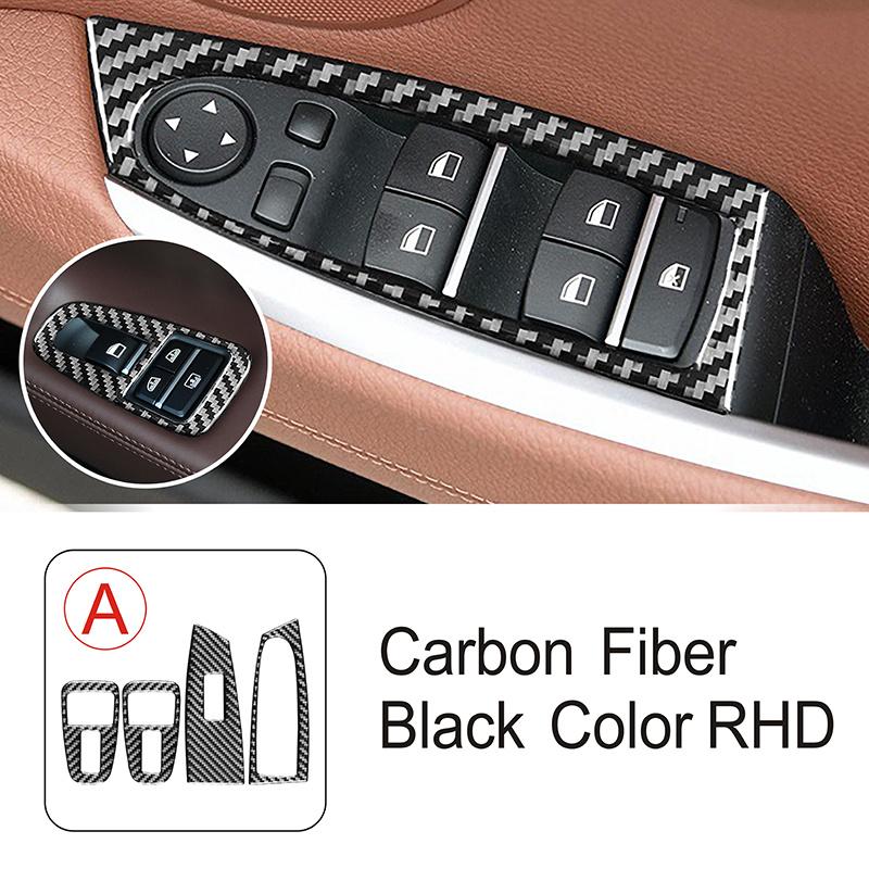 Украшение рамки переключения передач из углеродного волокна для BMW 5 серии GT F07 2010-2017, Стайлинг автомобиля, подъемные кнопки для оконного стекла, крышка