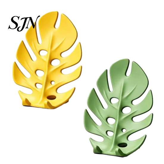Vertical And Horizontal Phone Cradle 3D Printed Monstera Leaf Holder, Cute Desktop Cell Stand, Decorative Tropical Aesthetic Desk Gadgets for
