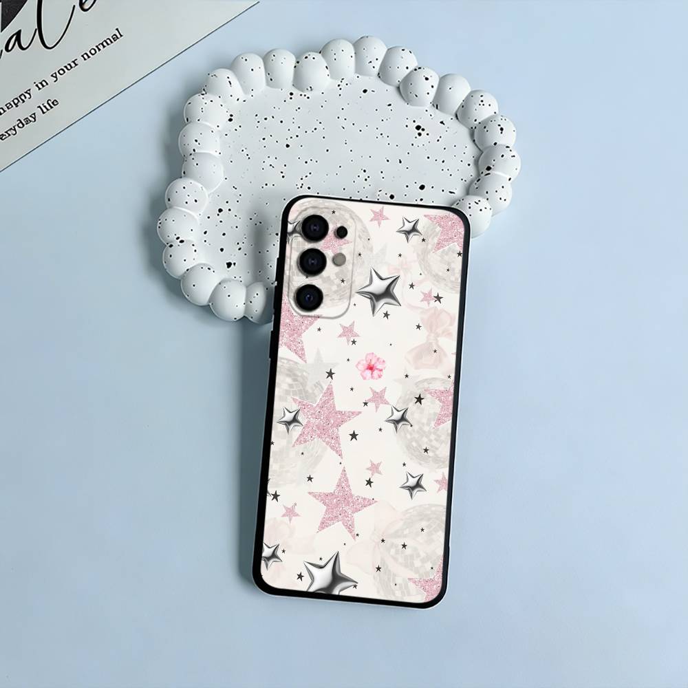 C-Цветной Звездный Чехол Для Телефона Samsung S25, S24, S21, S22, S23, S30, Ultra, S20, Plus, Fe, Lite, Черный Мягкий Силикон