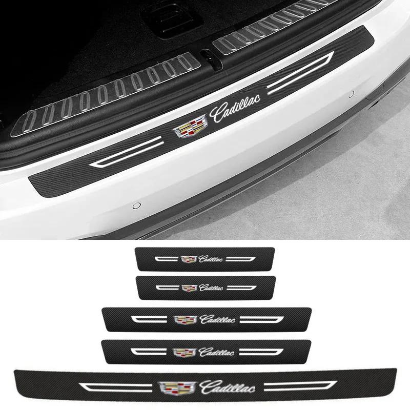 Carbon Fiber Car Door Sill Scratch Protection Sticker Threshold Tape for Cadillac CTS DTS STS XTS ATS BLS SLS Deville CT6 XT5
