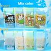 50pcs Cute Cartoon Translucent Viewing Window Plastic Packaging Bag Thicken Biscuit Snack Candy Storage Self-proclaimed Gift Bags