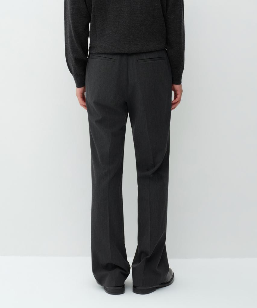 MUSINSA STANDARD New Wide Hidden Banding Slacks [Charcoal Gray]