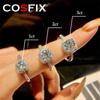 Кольца COSFIX из настоящего стерлингового серебра 925 пробы с бриллиантами муассанита GRA 1~3 карата для помолвки и свадьбы для женщин, подарок, ювелирные украшения