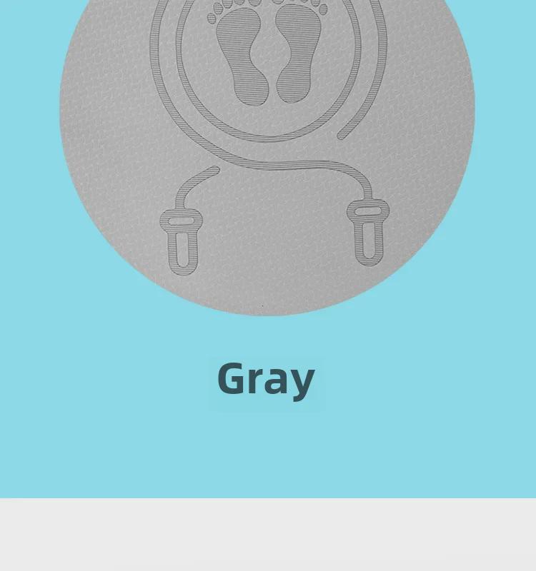 Круглая скакалка и коврик для йоги TPE: Звукоизолирующая, ударопрочная подушка для фитнеса, танцев и упражнений в помещении