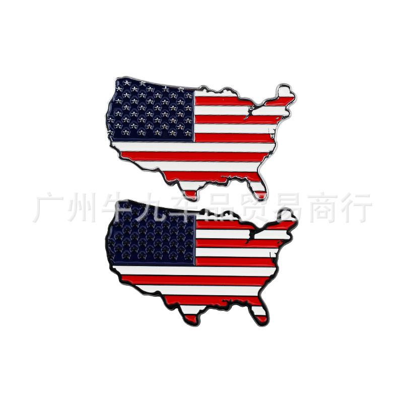 3D стикер флаг США для автомобиля, декоративный стикер на кузов