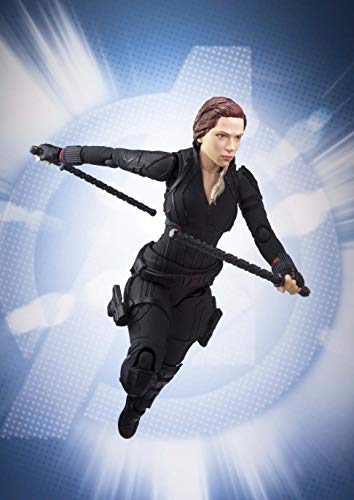 TAMASHII NATIONS SHFiguarts Мстители Черная Вдова (Мстители/Конец игры) приблизительно. Подвижная фигура толщиной 150 мм, окрашенная из ПВХ и АБС-пластика
