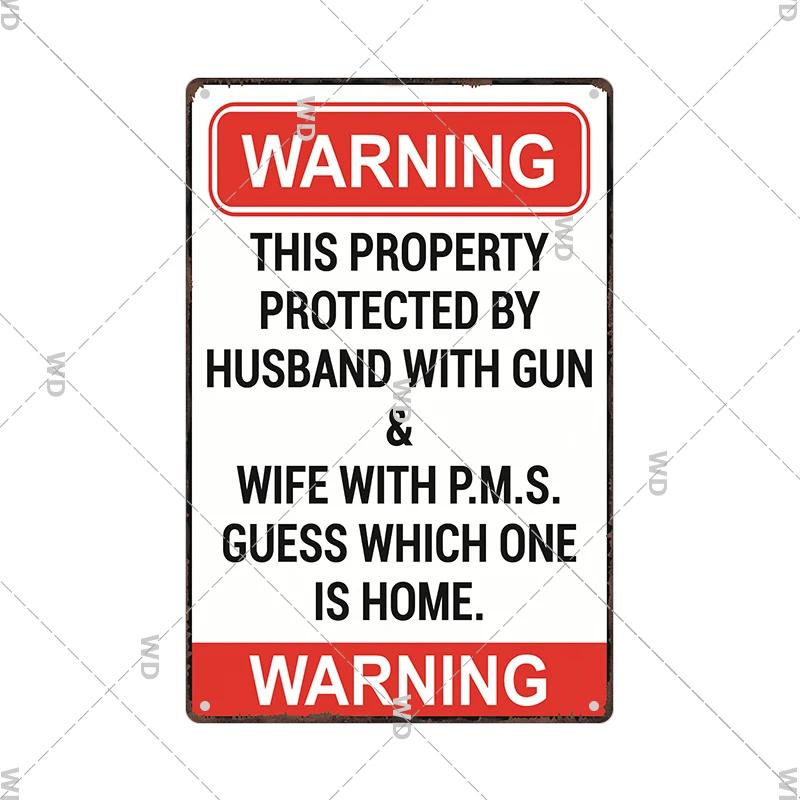 Warning Metal Sign Vintage Plaque Metal Caution Area 51 No Trespassing Retro Garden and Yard Caution Tin Sign Garage Park Decor