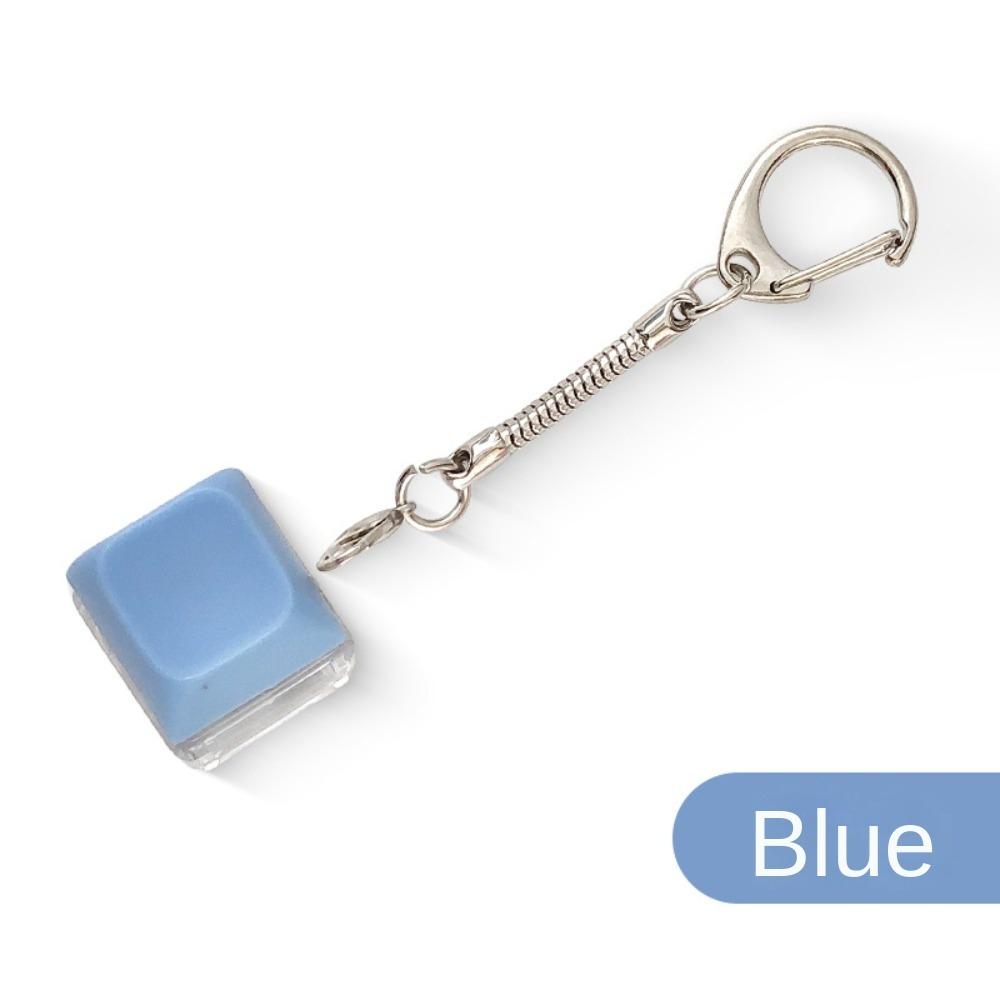 Finger Keyboard Cap Button Keycap Keychain Fidget Clicker Toy Relaxing Finger Keyring Adult